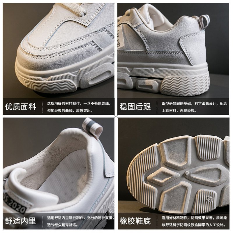 2022 spring new sports shoes female students female flat running white shoes female